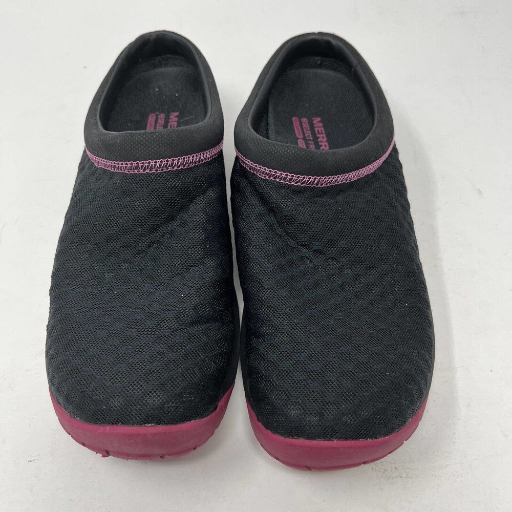 Merrell Breeze Womens Shoes Black Pink Size 8.5 Select Fresh Slip-On Clog
